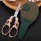Sewing Scissors, Multipurpose Craft Scissors with Sheath for Arts Crafting Office Home School Paper Fabric Cutting Sharp Shears, 5.3in Rose Gold Big Handles